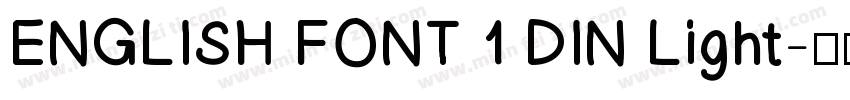 ENGLISH FONT 1 DIN Light字体转换